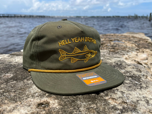 Olive rope hat